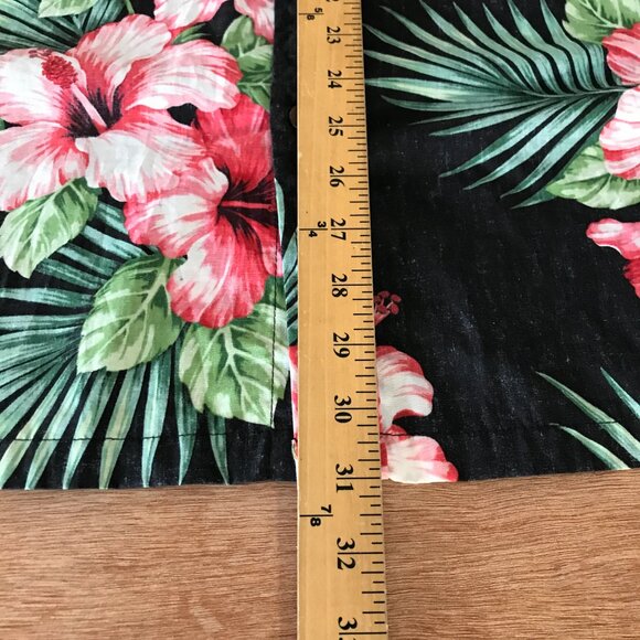 Bishop Street Hawaiian Shirt Men XL Green Floral Button Up Pocket Short Sleeve - Picture 6 of 11